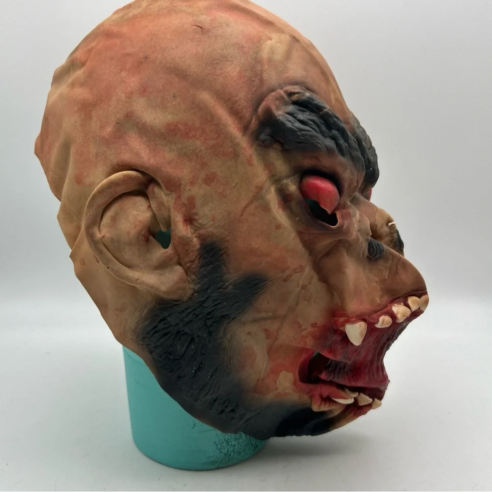 Vtg Latex Zombi/monster/gorrilla Man Halloween Costume Mask Cosplay Prop